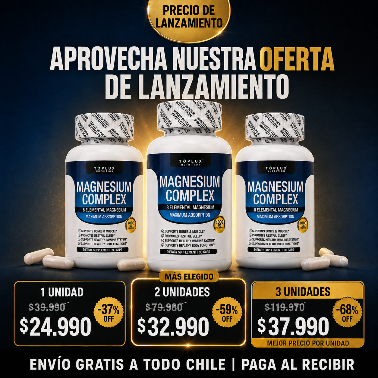 Magnesio Total Fórmula 8 en 1