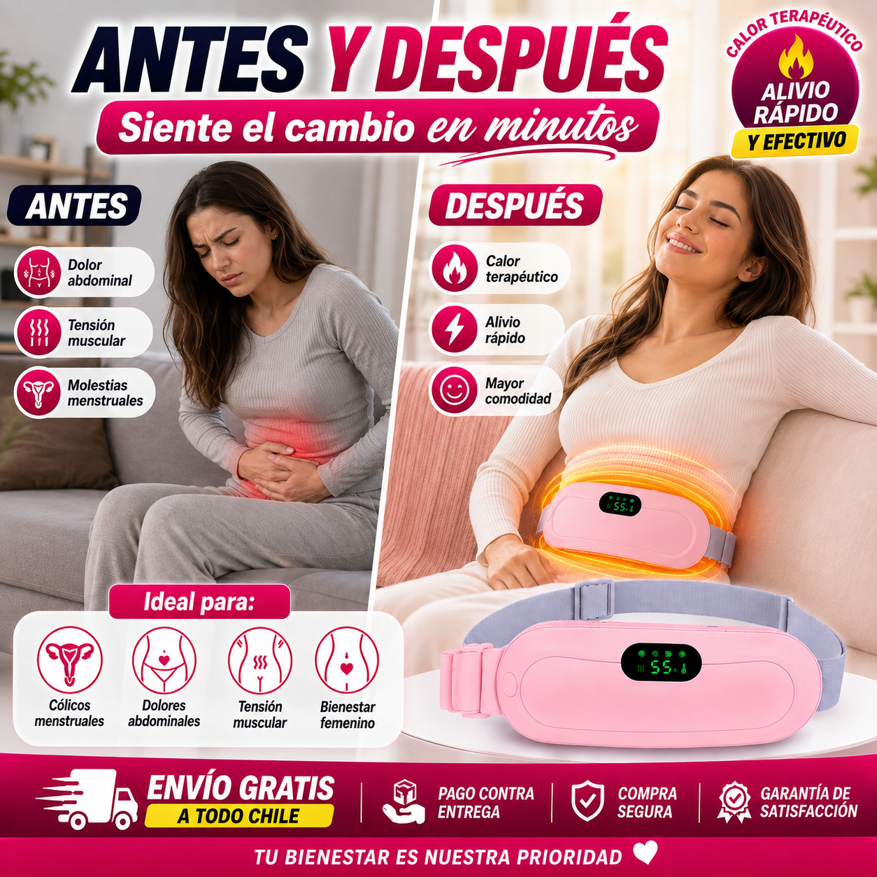 Cinturón Térmico Anti-Cólicos Femenino