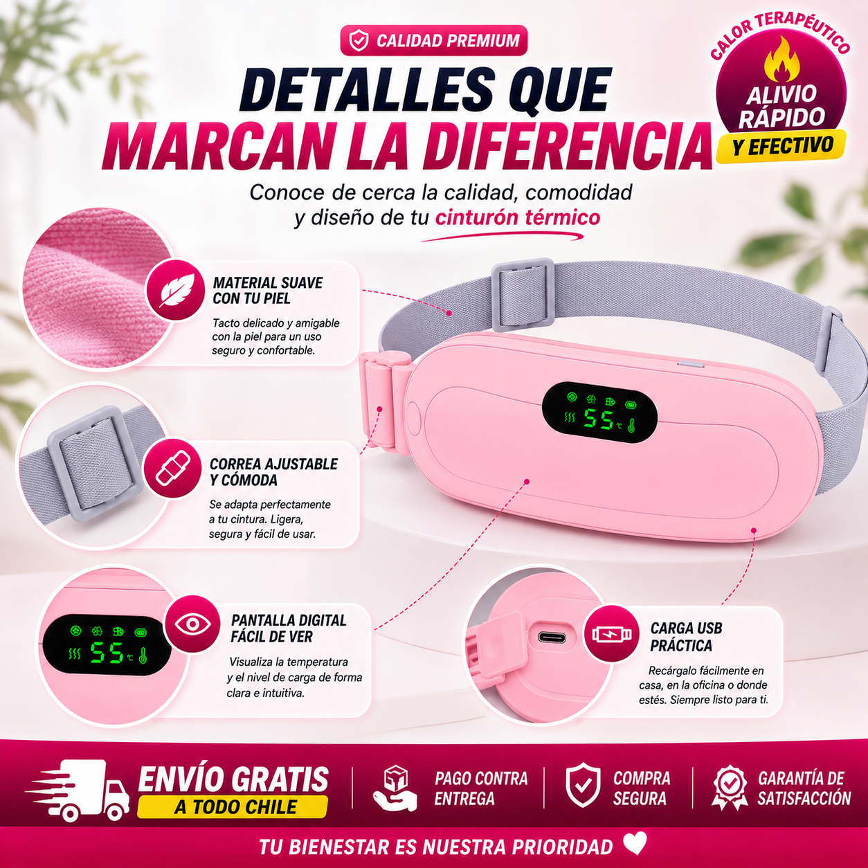 Cinturón Térmico Anti-Cólicos Femenino