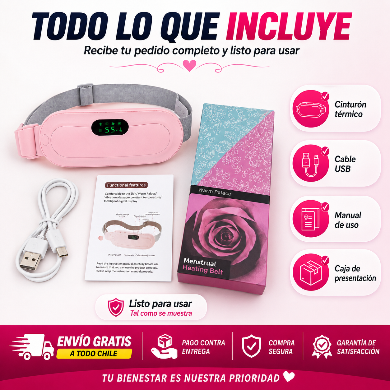 Cinturón Térmico Anti-Cólicos Femenino