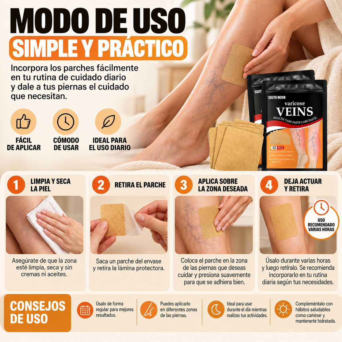Parches para Várices Varicose™ | Piernas Más Ligeras